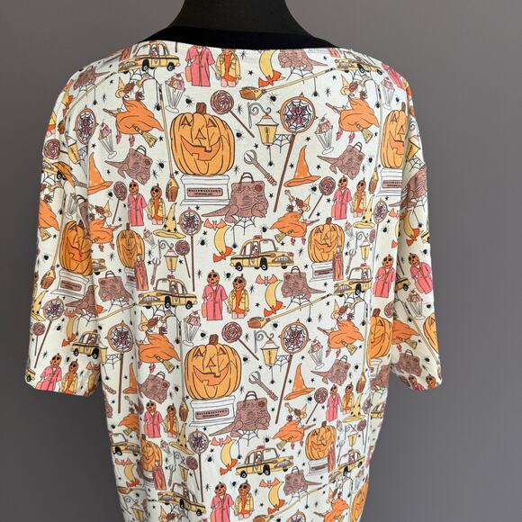 NEW Magical Mamas Halloween tee shirt - bamboo - v neck - pumpkin - size XXL - Picture 2 of 11